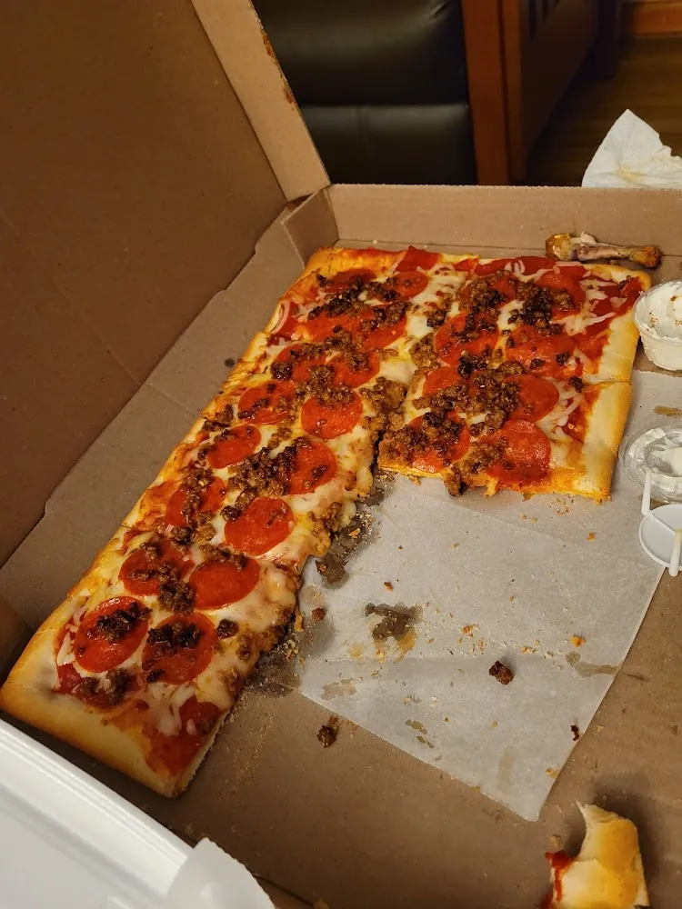 8 Cut Pepperoni and Hot Sausage Don't Forget the Pizza Ranch on the Side