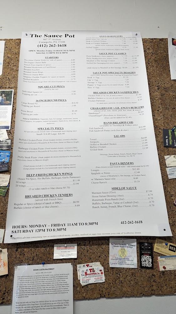 The Sauce Pot Menu image 3